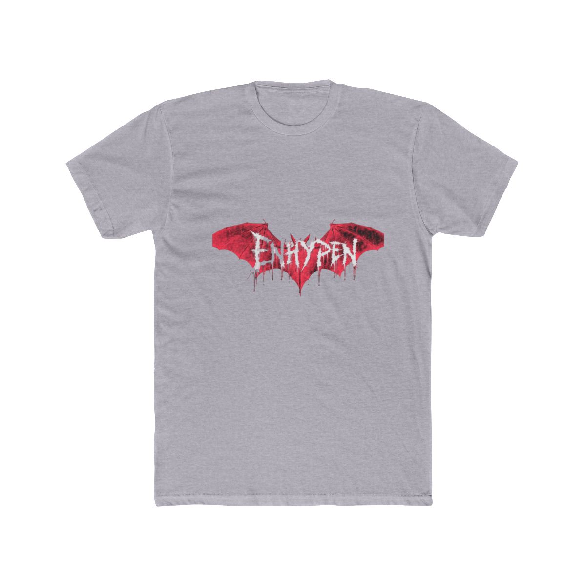 ENHYPEN Pink Grunge Bat Gothic Logo T Shirt - alternate angle 5, merchandise